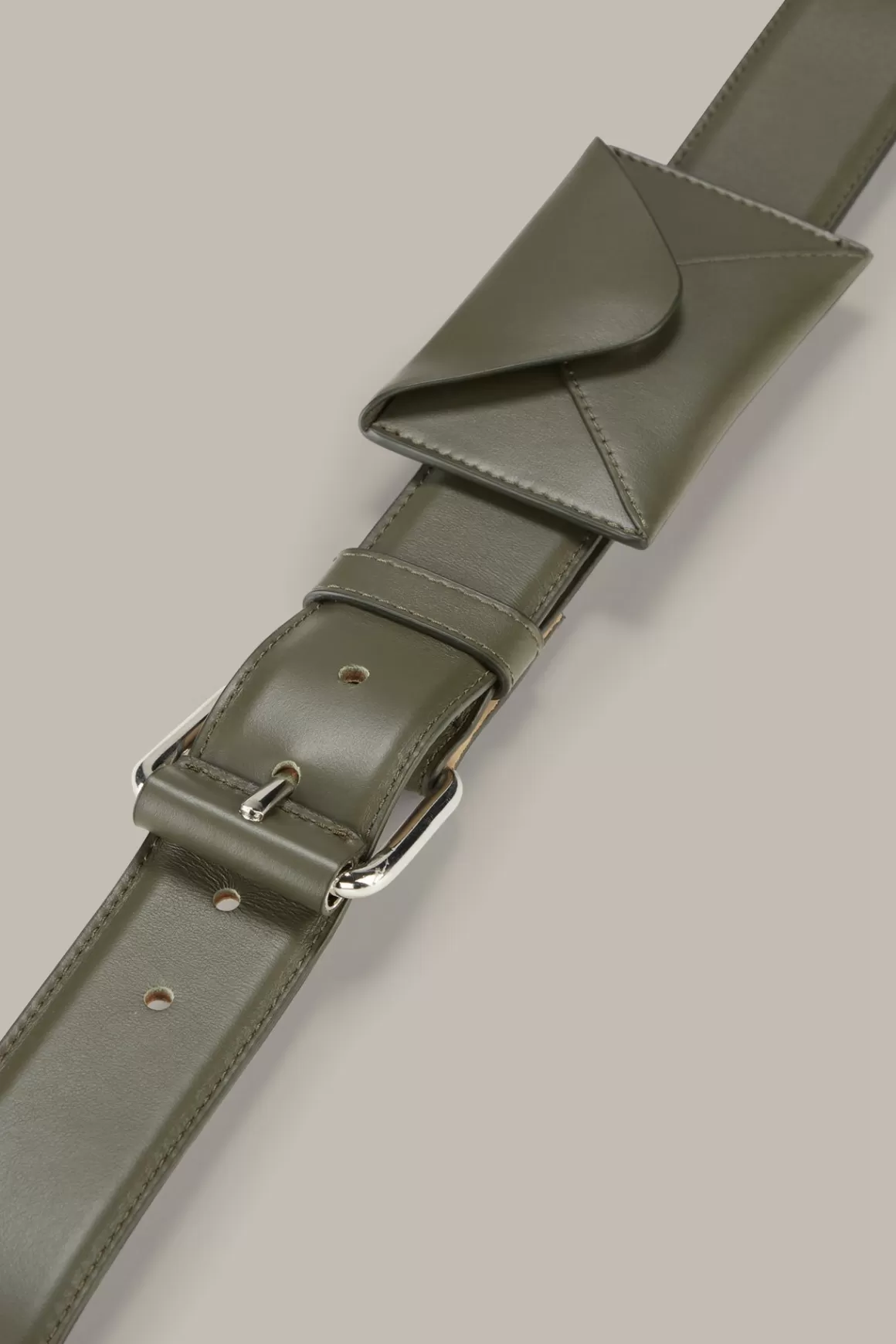 Nappa Leather Belt With Detachable Envelope Bag In Olive<Windsor Cheap