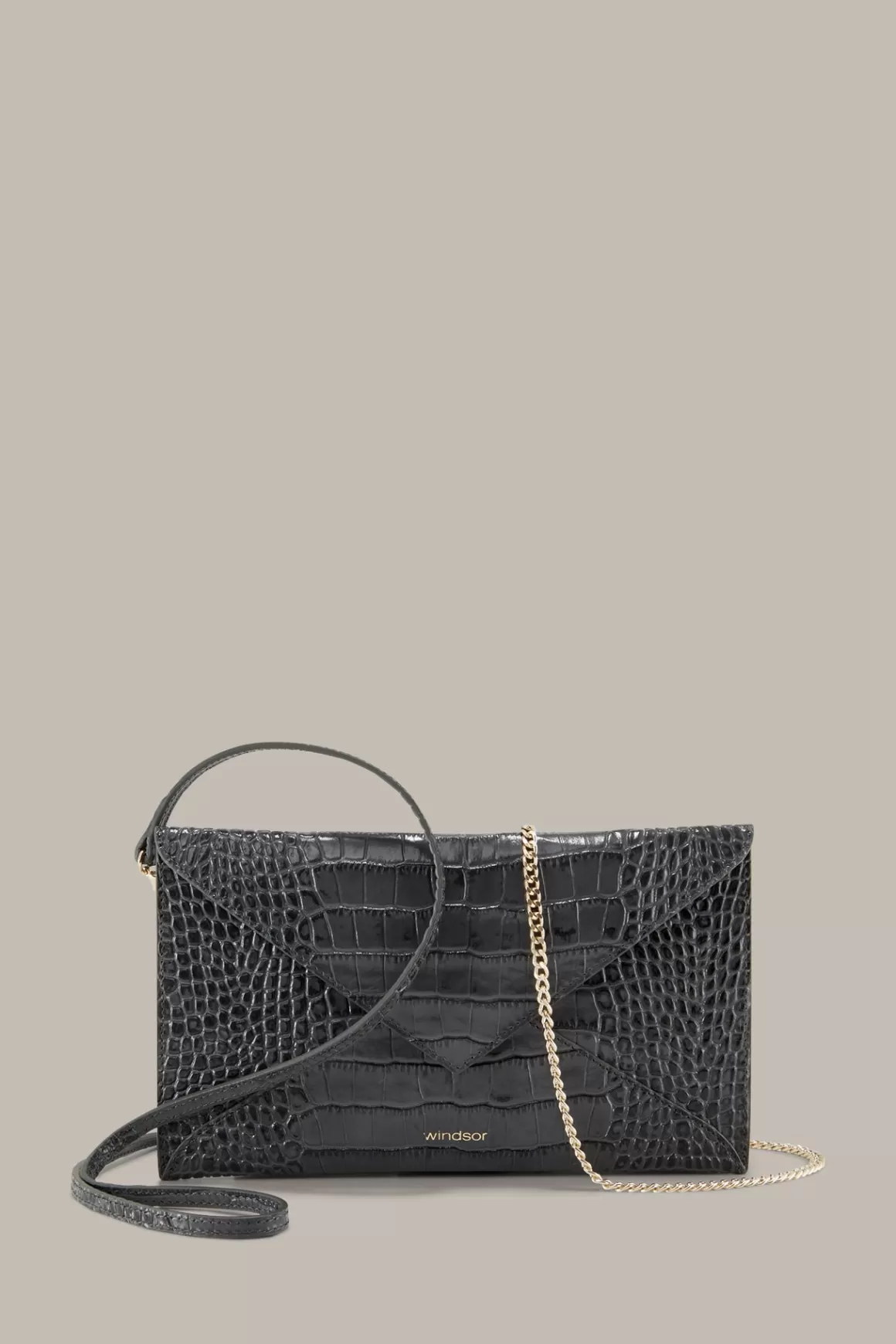 Nappa Leather Envelope Bag In Anthracite<Windsor Outlet