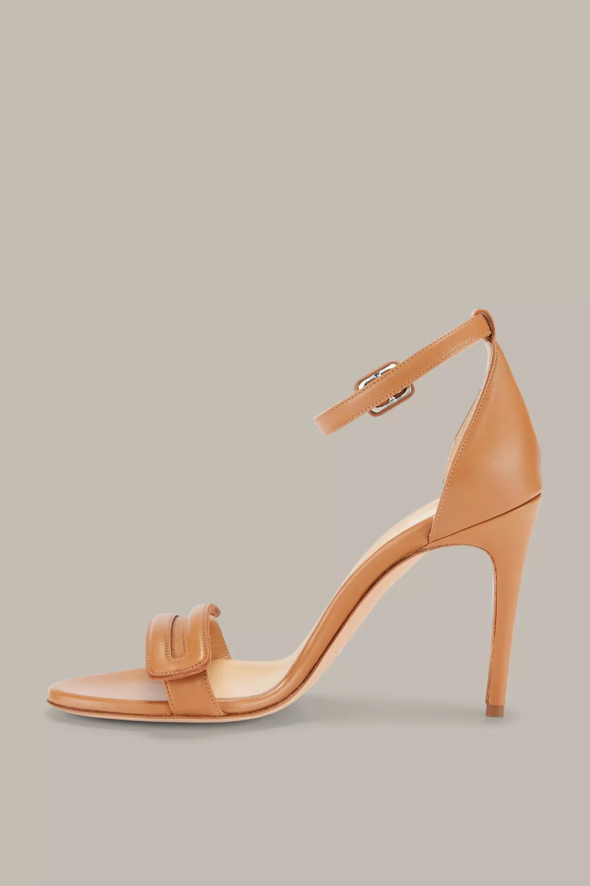 Nappa Leather Heeled Sandals By Unutzer In Cognac<Windsor Store