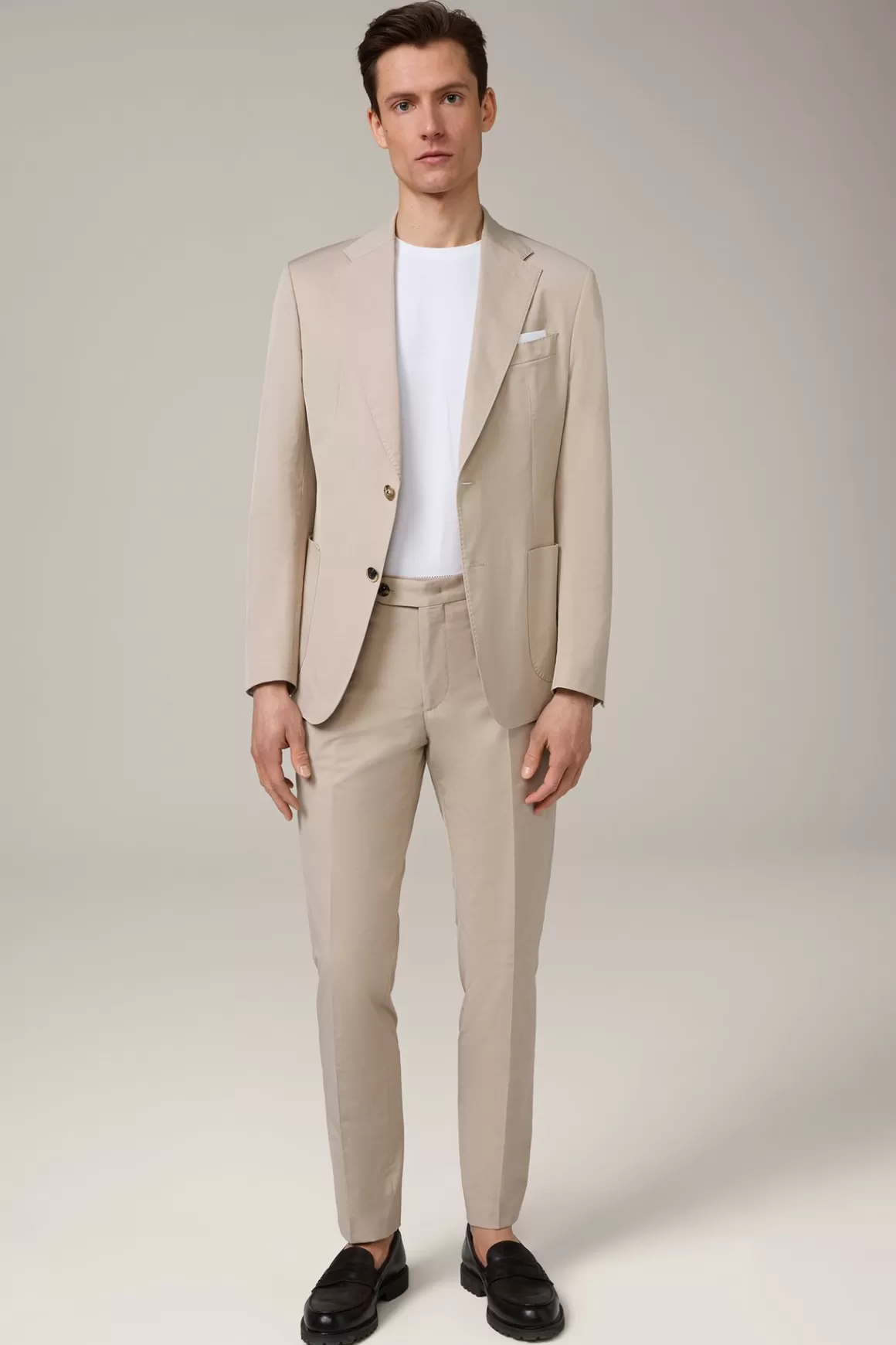 Seo-Bene Cotton Blend Suit In Beige<Windsor Discount