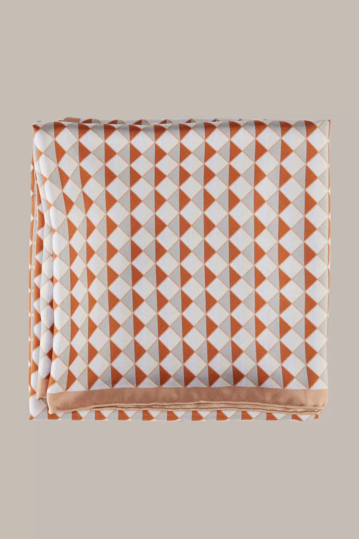 Silk Scarf In Copper/Ecru/Grey Pattern<Windsor Best