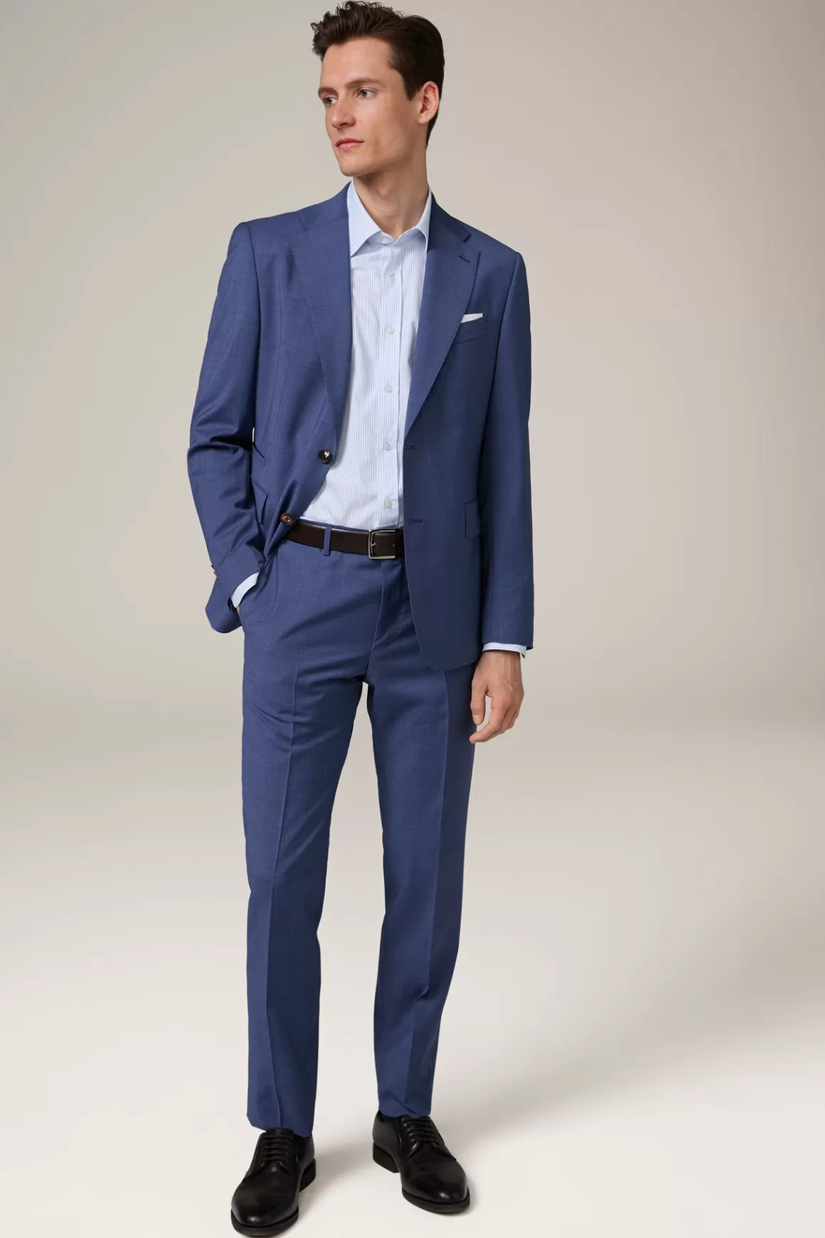 Sono-Bene Virgin Wool Suit In Blue, Textured<Windsor Hot