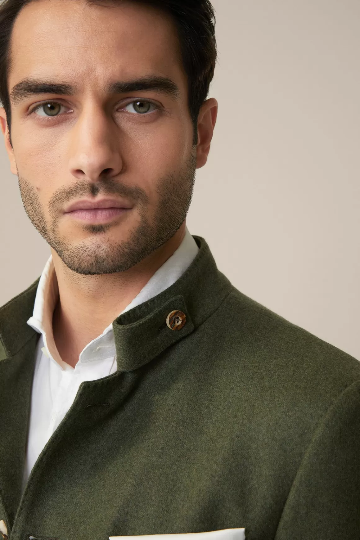 Traditional Sendling Cashmere Cardigan-Style Jacket In Flecked Olive<Windsor Fashion